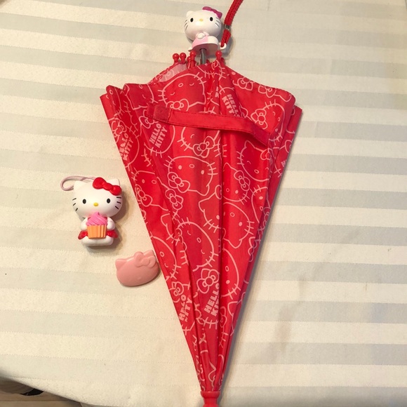 Hello Kitty Accessories - Hello Kitty Bundle,umbrella,figure & ring